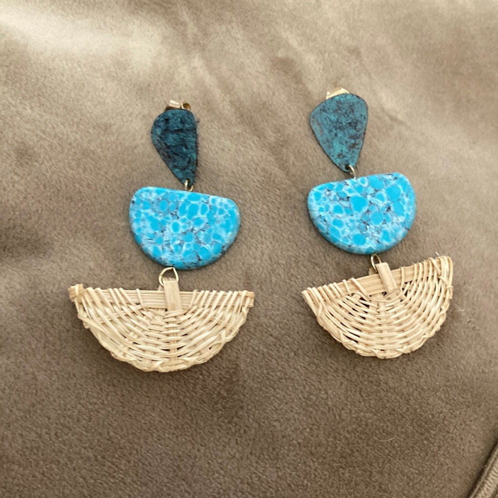 Anthropology Turquoise earrings